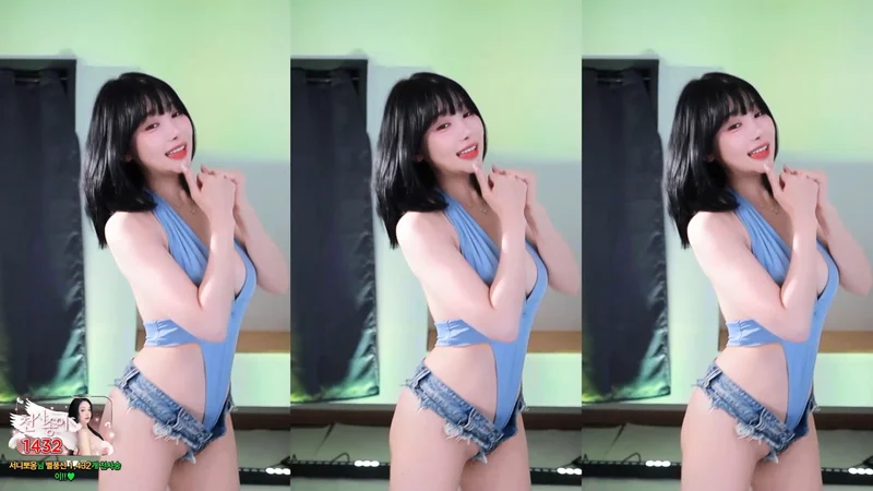 청반바지 핫팬츠 BJㅂㅁ송 슬쩍 보댕이 노출