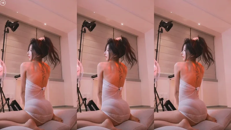 하얀 시스루 팬티 BJ하ㄴㄴ 은꼴 댄스 리액션