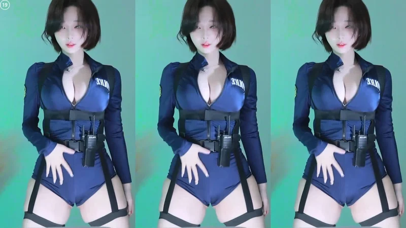 폴리스 코스튬 BJㄹ아 육덕진 베이글 몸매