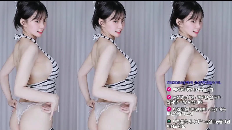 묵직한 가슴골 살색 팬티 노출 BJㅅ구 리액션